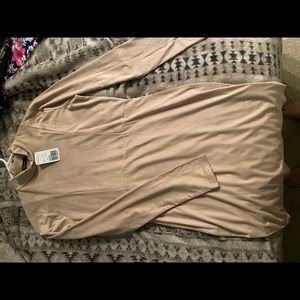 Long sleeve nude bodycon dress